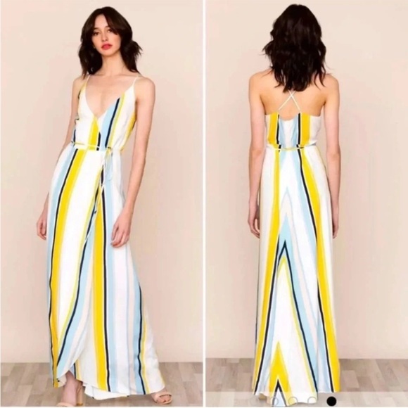 Yumi Kim Dresses & Skirts - Rush Hour Maxi Yumi Kim blue yellow white stripes Rayon NWT size xs Extra Small